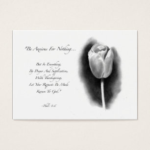 ACEO GRÖSSE: TULPE: BIBEL-VERS: BLEISTIFT-KUNST