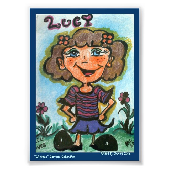 ACEO "LUCY" Cartoon von Artist Ariana R. Cherry Fotodruck (Vorne)