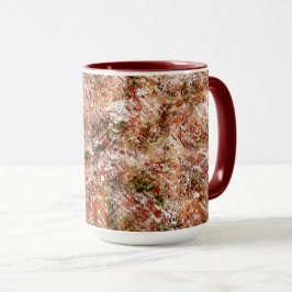 Acer Wald unter Baumwolle oder Gestein unter rotem Tasse