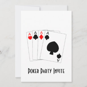 Aces Design Poker Party Einladung