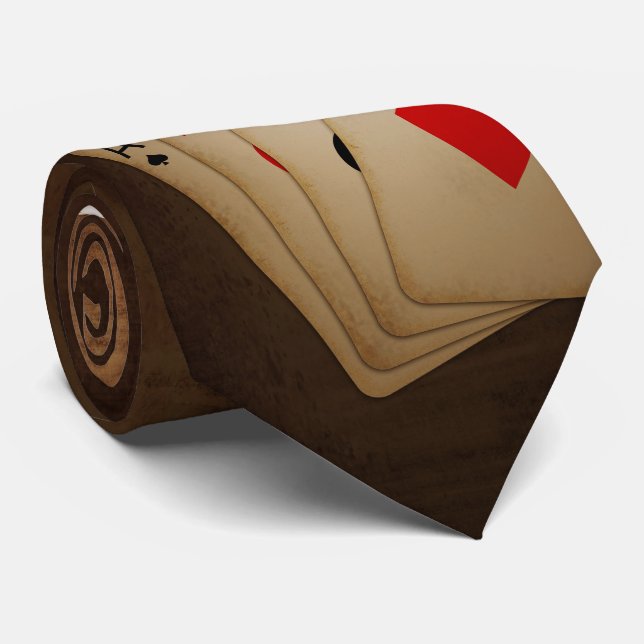 Aces High Casino Gambling Necktie Design Krawatte (Gerollt)