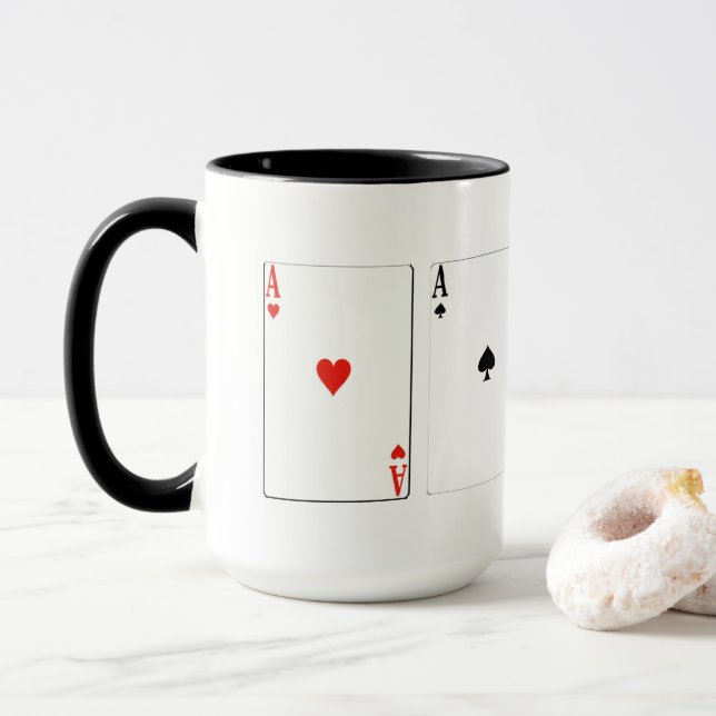 Aces High Play-Karte Tasse (Mit Donut)