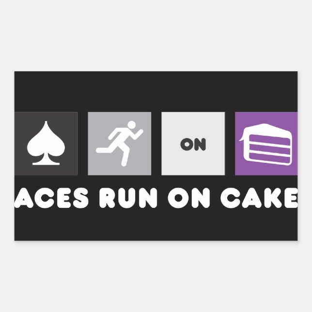 Aces laufen auf dem Cake Sticker Dark (Vorderseite)