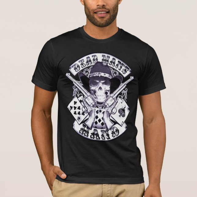 Aces N Aight Dead Man's Hand Cowboy T - Shirt (Vorderseite)