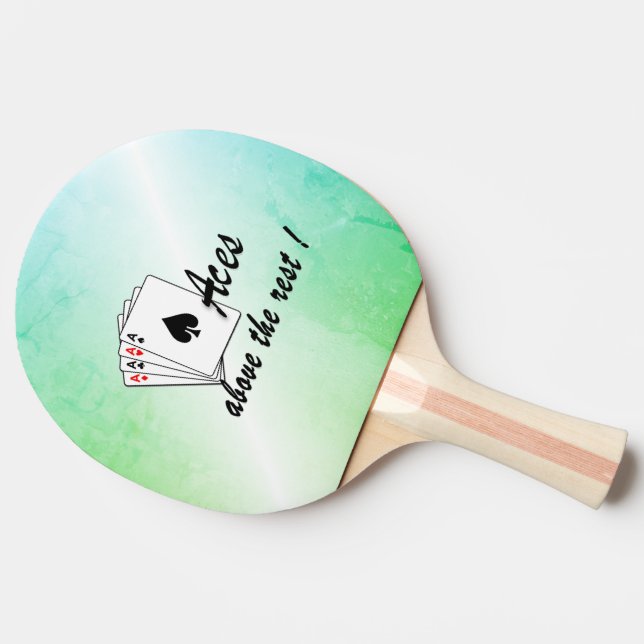 Aces oberhalb der Erholung Green Tischtennis Schläger (Seitenansicht)