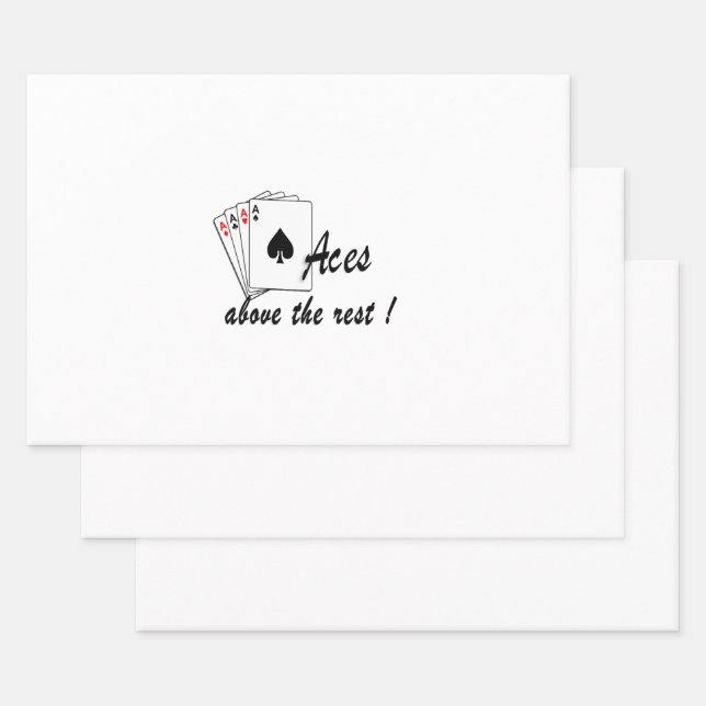Aces oberhalb der Erholung White Geschenkpapier Set (Set)