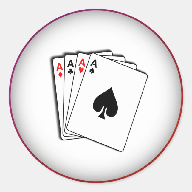 Aces Runder Aufkleber (Vorderseite)
