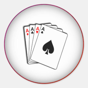 Aces Runder Aufkleber