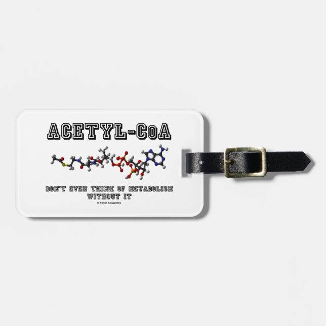 Acetyl-CoA denken nicht einmal an Metabolismus Gepäckanhänger (Vorderseite horizontal)