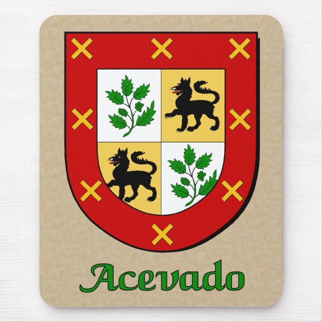 Acevado-Familienschild Mousepad (Vorne)
