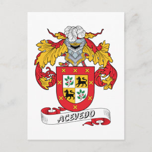 Acevedo Familienwappen Postkarte