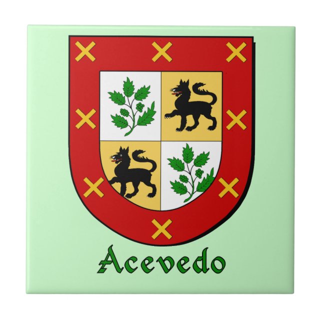 Acevedo Family Shield Fliese (Vorderseite)