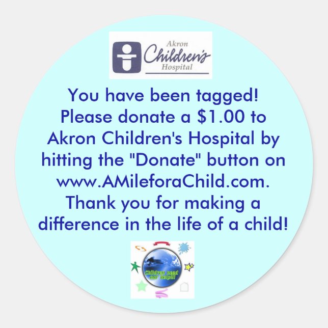 ACH, CNOH Logo, Sie wurden markiert! Bitte... Runder Aufkleber (Vorderseite)