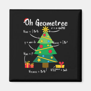 Ach geometrisch lustige Weihnachtsbaumgeometrie ma Magnet