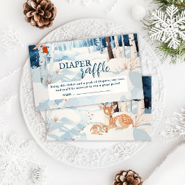 Ach Hirschwald Winter Windeln Raffle Babydusche Begleitkarte