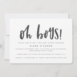 Ach Jungs Einladung zum Baby Duschbad