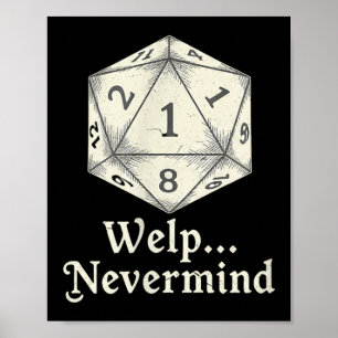 Ach Mist D20 Brettspiel Tabletop Rpgs Poster