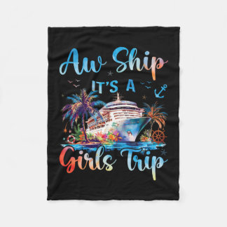 Ach Schiff Es Ist Ein Mädchen-Trip Lustige Kreuzfa Fleecedecke