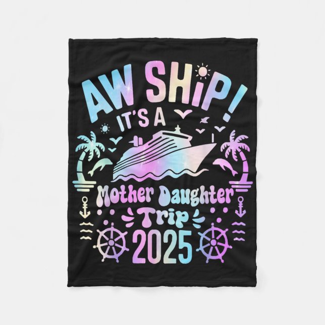 Ach Schiff Unsere Mutter-Tochter-Reise 2025 Passen Fleecedecke (Vorderseite)