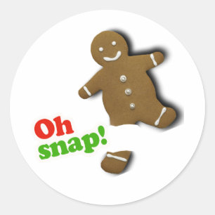 Ach, schläfst Gingerbrot-Kekse Runder Aufkleber