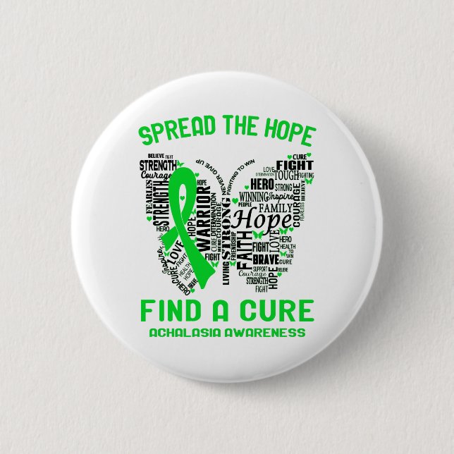 Achalasia Awareness Month Ribbon Geschenke Button (Vorderseite)
