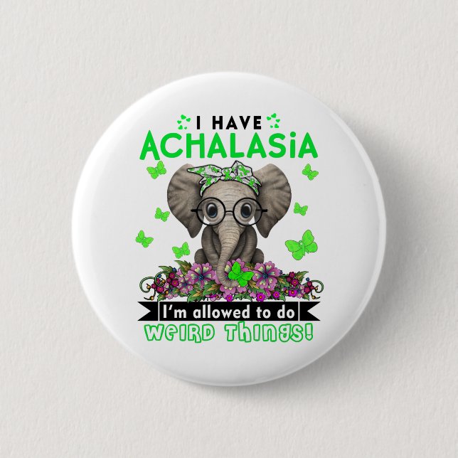 Achalasia Awareness Month Ribbon Geschenke Button (Vorderseite)