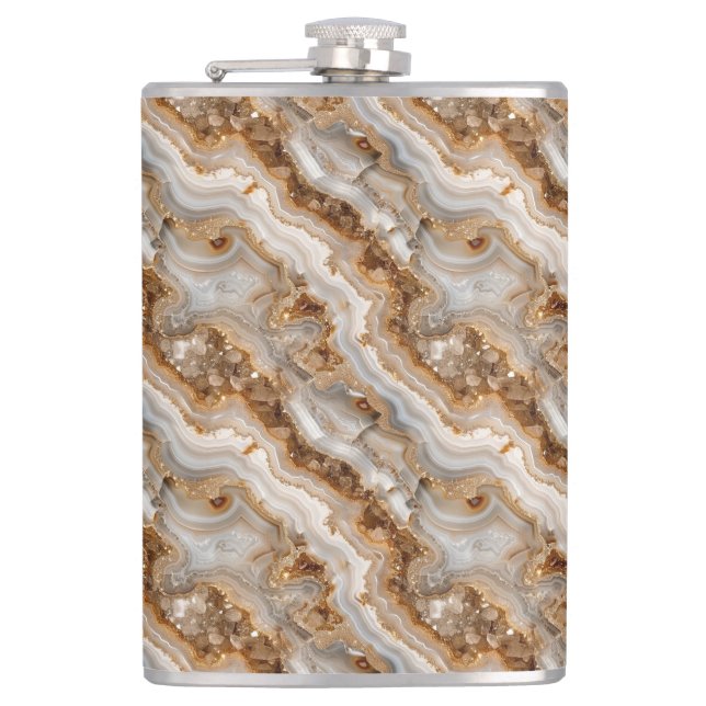 Achat-Druck-Flasche Flachmann (Vorderseite)