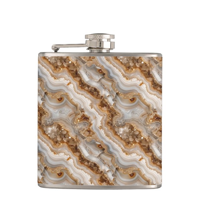 Achat-Druck-Flasche Flachmann (Vorderseite)