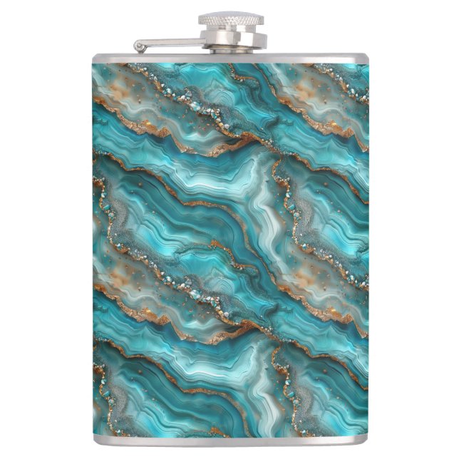 Achat-Druck-Flasche Flachmann (Vorderseite)