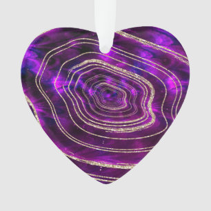 Achat Geode kosmischer Kristall-GoldGlitzer Ornament