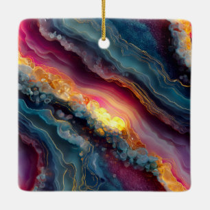Achat-Marmor-Weihnachtsbaumschmuck Keramikornament