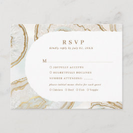 Achat-Quarz-Hintergrund RSVP-Antwort Ankündigungspostkarte