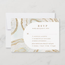 Achat-Quarz-Hintergrund RSVP-Antwortkarte RSVP Karte