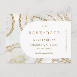 Achat-Quarz Hintergrund Save-the-Date-Postkarte Postkarte