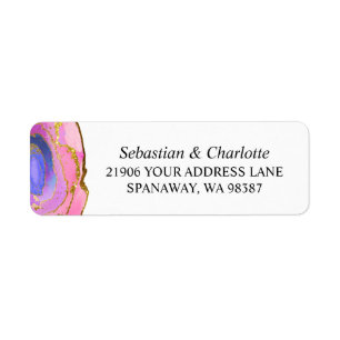 Achat-Rosé-Aquarell-Ombre-Moderne Gold-Adresse