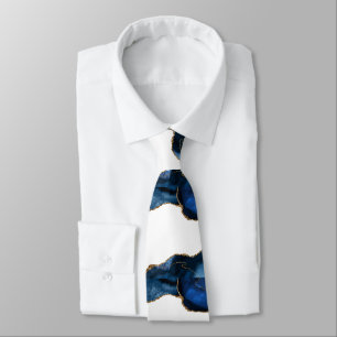 Achat Saphir mit Goldadern Krawatte