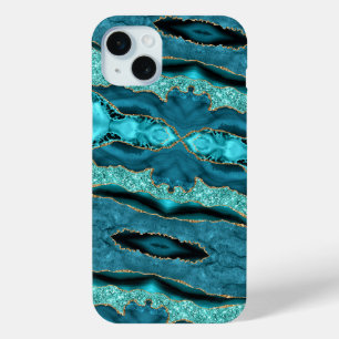 Achat Türkis Blau Gold Glitter iPhone-Hülle Case-Mate iPhone Hülle