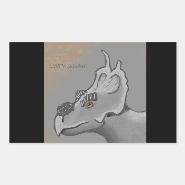 Achelousaurus Rechteckiger Aufkleber (Vorderseite)