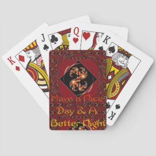 Achempong Designer Games: Vibrantes rotes Luxusp-S Spielkarten