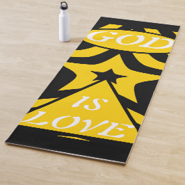 Achempong God Is Love Star Cyber Yellow & Black Yogamatte