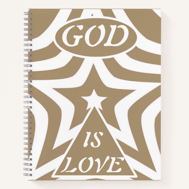 Achempong God Is Love Star Light Taupe -  Faith Notizbuch (Vorderseite)