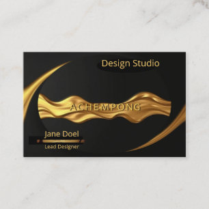 Achempong Modern Gold Flow – Professionelle Identi Visitenkarte