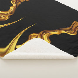 Achempong Opulenter Strudel Flüssiger Luxus Gold Sherpadecke