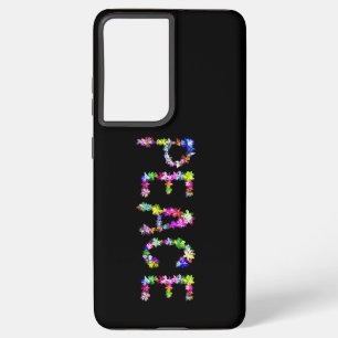 Achempong Peace Love Statement Lebendige Typogra Samsung Galaxy Hülle