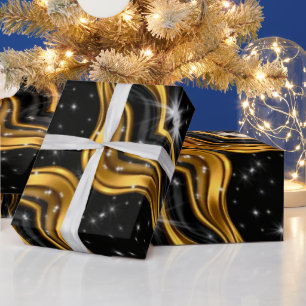 Achempong-Signatur: Premium Liquid Gold Muster W Geschenkpapier