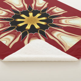 Achempong: Starburst-Decke | Tiefes Karmesin & Gol Sherpadecke