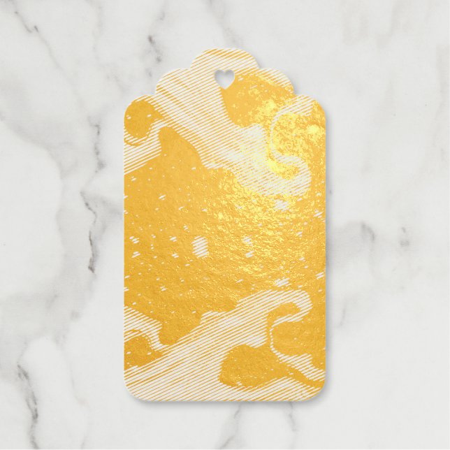 Achempong: The Gilded Cosmos | Liquid Gold Luxus Geschenkanhänger (Vorderseite)