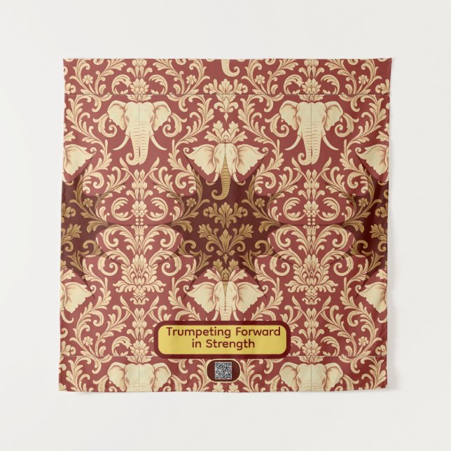 Achempong Trumpeting Forward: A Timeless Statement Wandteppich (Vorderseite)