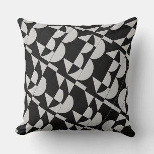Achempong Zazzle: Geometrische Schwarz-Weiß-Modern Kissen