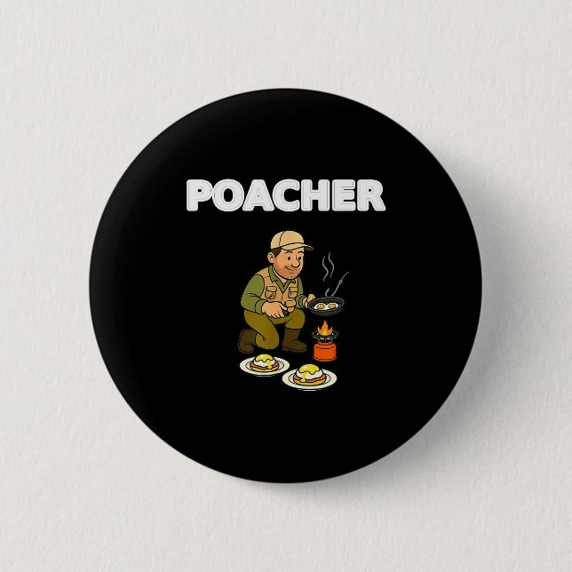 Acher Fishing Tee Fishing Gift Hunting Gift Funny  Button (Vorderseite)
